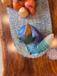 Fusion Owl Alebrije Figurine, Handmade Home Decor, Folk Art from Oaxaca Mexico, Original Wood Sculpture, Unique Fusion Statue Gift