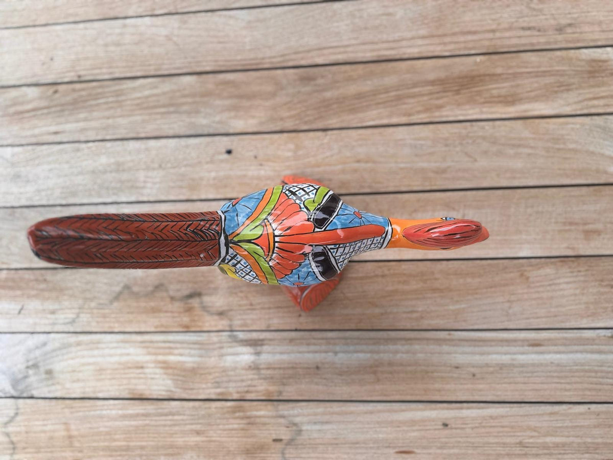 Talavera Roadrunner is Handmade Mexican Ceramic Garden Art