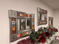 Talavera Tile & Punched Tin Mirror | Indoor Decor