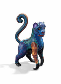 Monkey Alebrije is Genuine Mexican Folk Art | Vibrant Handcraftsmanship on this Oaxacan Wood Carving is Superb, Collectible Home Decor