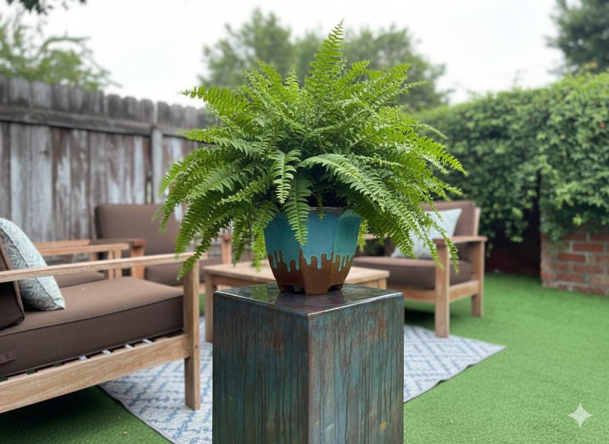Glazed Flower Pot | Hexagonal Ceramic Planter Handmade in Mexico for Outdoor Garden Decor, or Indoor Home Decor
