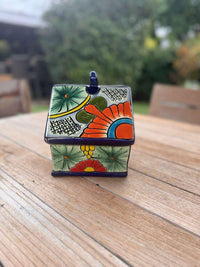 Ceramic Bird Feeder Talavera Pottery, Decorative Outdoor Hanging Feeder Station, Handmade Mexican Pottery Attract Wild Birds
