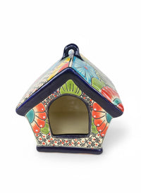 Ceramic Bird Feeder Talavera Pottery, Decorative Outdoor Hanging Feeder Station, Handmade Mexican Pottery Attract Wild Birds