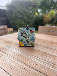 Ceramic Bird Feeder Talavera Pottery, Decorative Outdoor Hanging Feeder Station, Handmade Mexican Pottery Attract Wild Birds