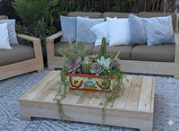 Window Box Planter is Handmade Talavera Mexican Pottery with a Butterflies Motif