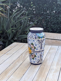 Ceramic Talavera Vase is Exquisite Handmade Mexican Pottery | Decorative Flower Vase is Gorgeous Centerpiece for Home Decor or Yard Decor