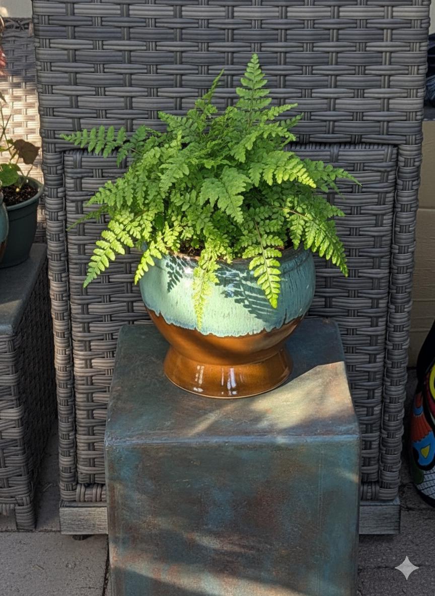 Ceramic Planter and Glazed Pot from Mexico | Green Oxide Aqua & Earth is Handcrafted Contemporary Outdoor Decor and Large Garden Plant Pot