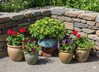 Ceramic Planter and Glazed Pot from Mexico | Green Oxide Aqua & Earth is Handcrafted Contemporary Outdoor Decor and Large Garden Plant Pot