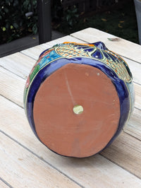 Handmade Talavera Owl Planter: Mexican Pottery Garden Decor
