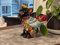 Talavera Chihuahua Figurine, Handmade Ceramic Pottery Home Decor is Mexican Folk Art