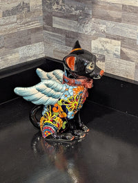 Chihuahua Ceramic Figurine Home Decor | Handmade Mexican Pottery | Talavera Folk Art