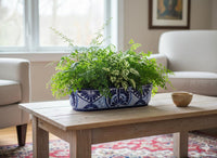 Oval Planter Talavera Pottery, Indoor or Outdoor Flower Pot, Ceramic Mexican Art as Housewarming Gift