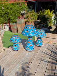 Mushroom Garden Decor | Set of 3 Handmade Ceramic Mexican Toadstools