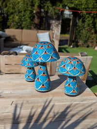 Mushroom Garden Decor | Set of 3 Handmade Ceramic Mexican Toadstools