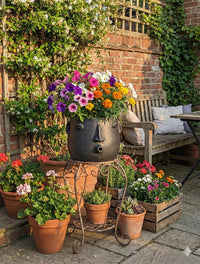 Clay Face Planter | "Whistler" Handmade Artisan Pottery from Atzompa, Mexico