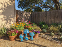 Mushroom Garden Decor | Set of 3 Handmade Ceramic Mexican Toadstools
