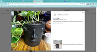 Sad Face Planter | Handmade Pottery from Atzompa, Mexico
