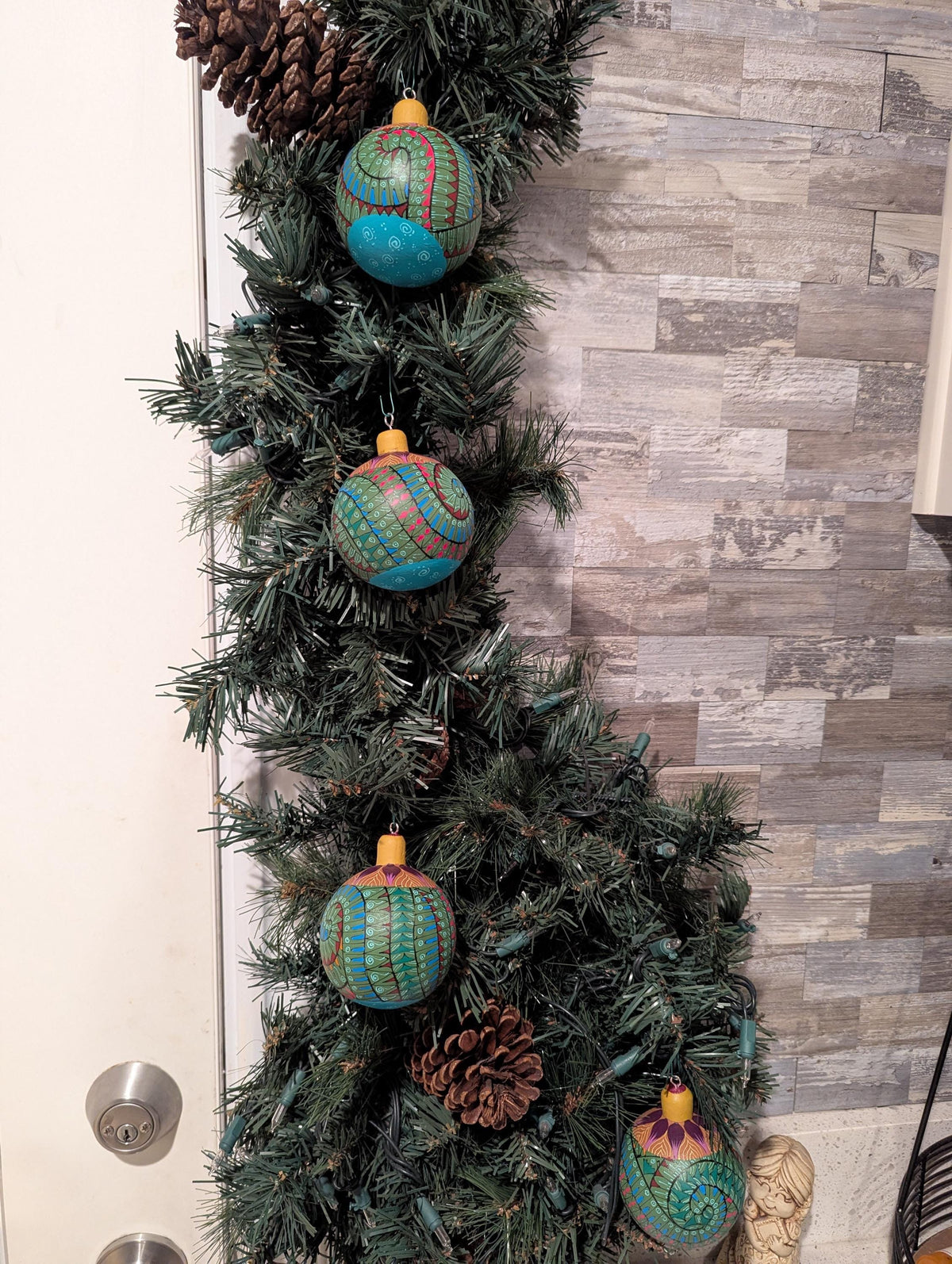 Christmas Tree Ornament #31 is Hand-Painted Mexican Bulb & Festive Holiday Decor