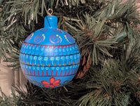 Christmas Tree Ornament #27 is Hand-Painted Mexican Bulb & Festive Holiday Decor