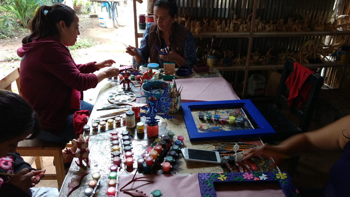 Christmas Tree Ornament #29 is Hand-Painted Mexican Bulb & Festive Holiday Decor