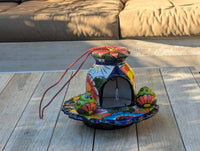 Talavera Bird Feeder, Handmade Mexican Ceramic Feeding Station