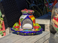 Talavera Bird Feeder, Handmade Mexican Ceramic Feeding Station