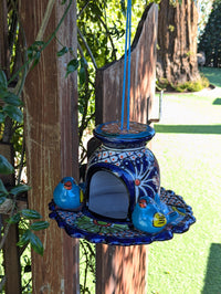 Talavera Bird Feeder, Handmade Mexican Ceramic Feeding Station