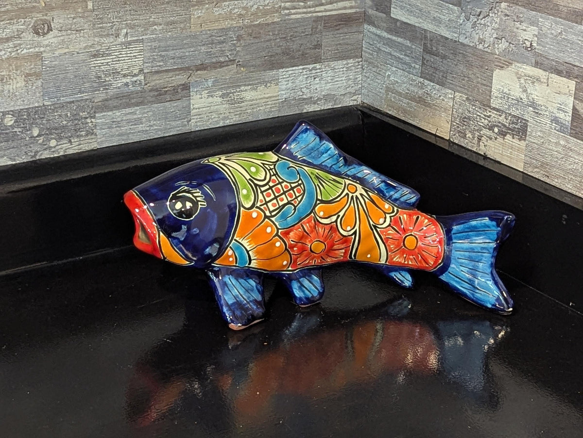 Handmade Talavera Fish, Mexican Pottery Decor