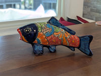 Handmade Talavera Fish, Mexican Pottery Decor
