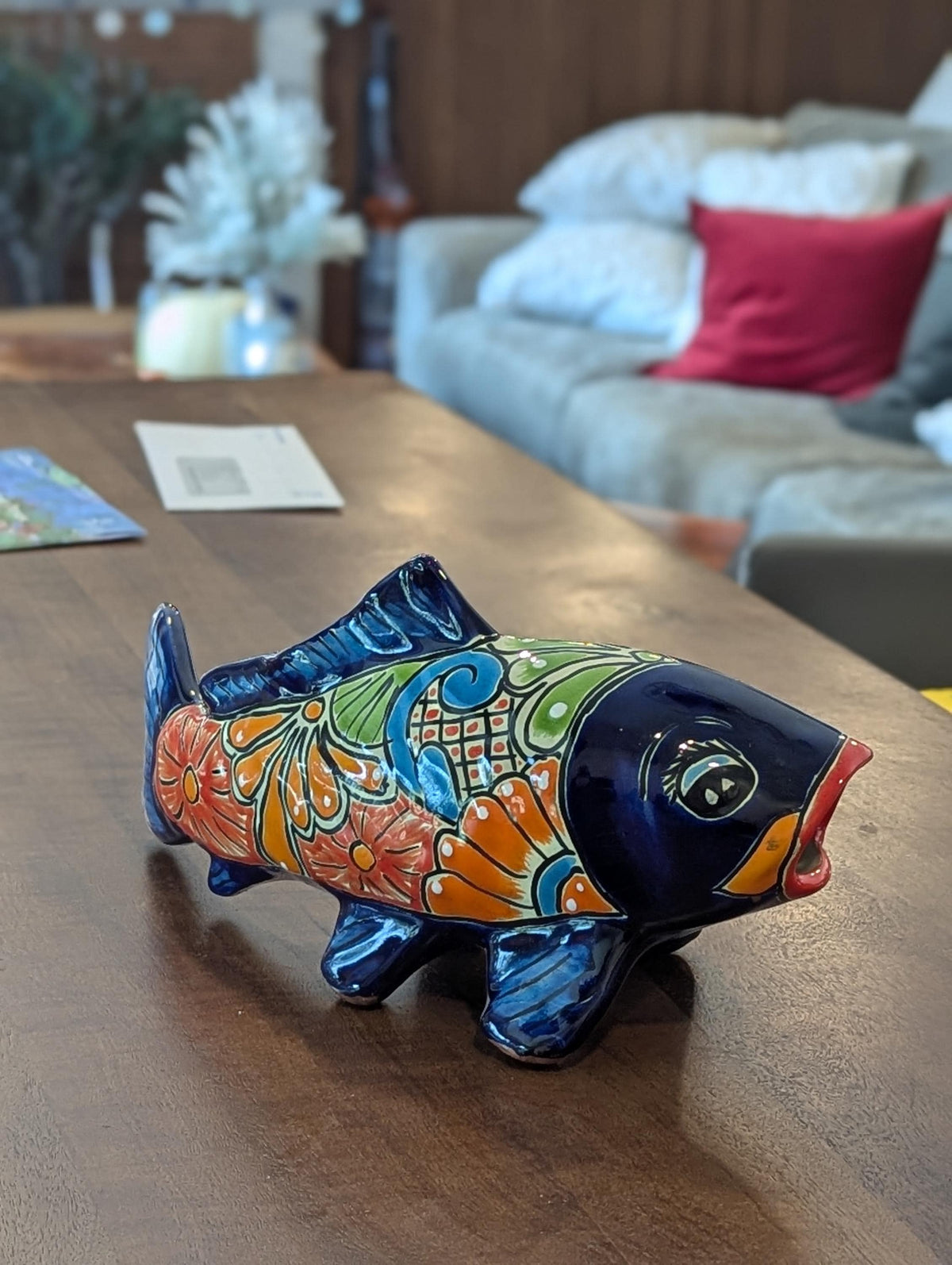 Handmade Talavera Fish, Mexican Pottery Decor