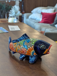 Handmade Talavera Fish, Mexican Pottery Decor