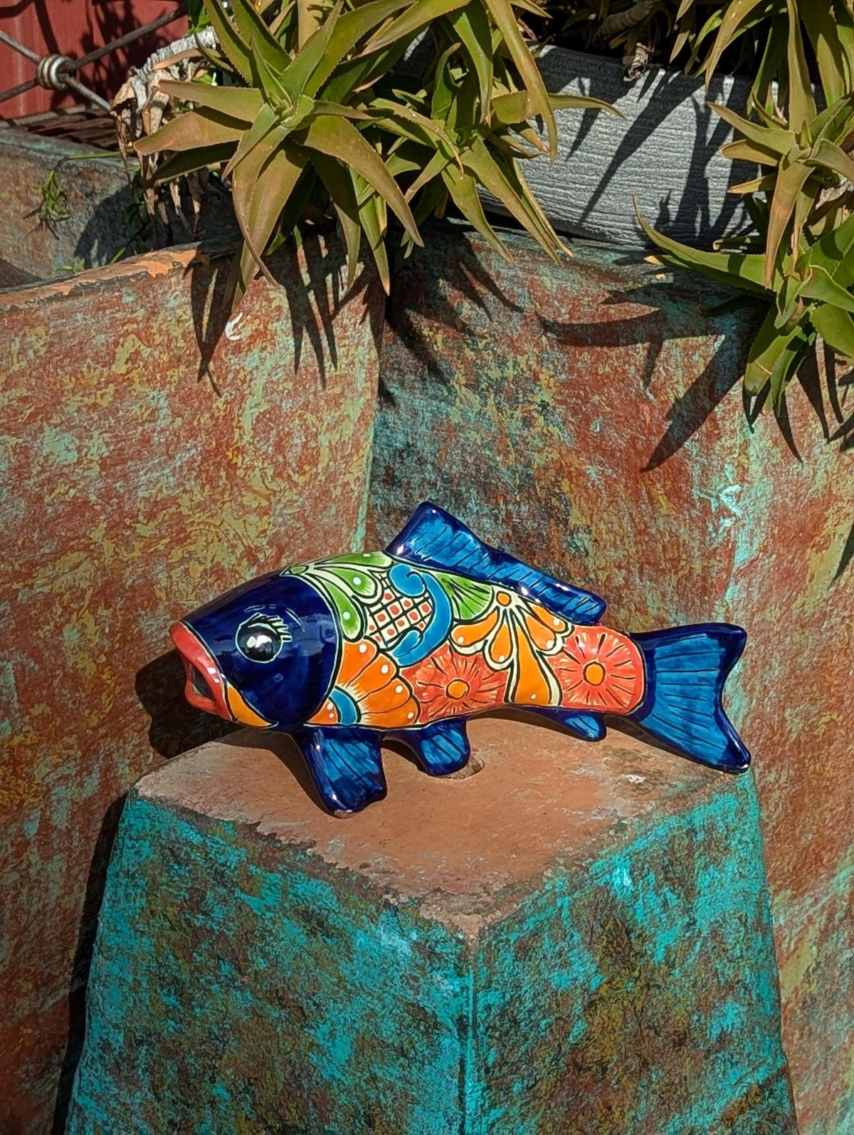 Handmade Talavera Fish, Mexican Pottery Decor