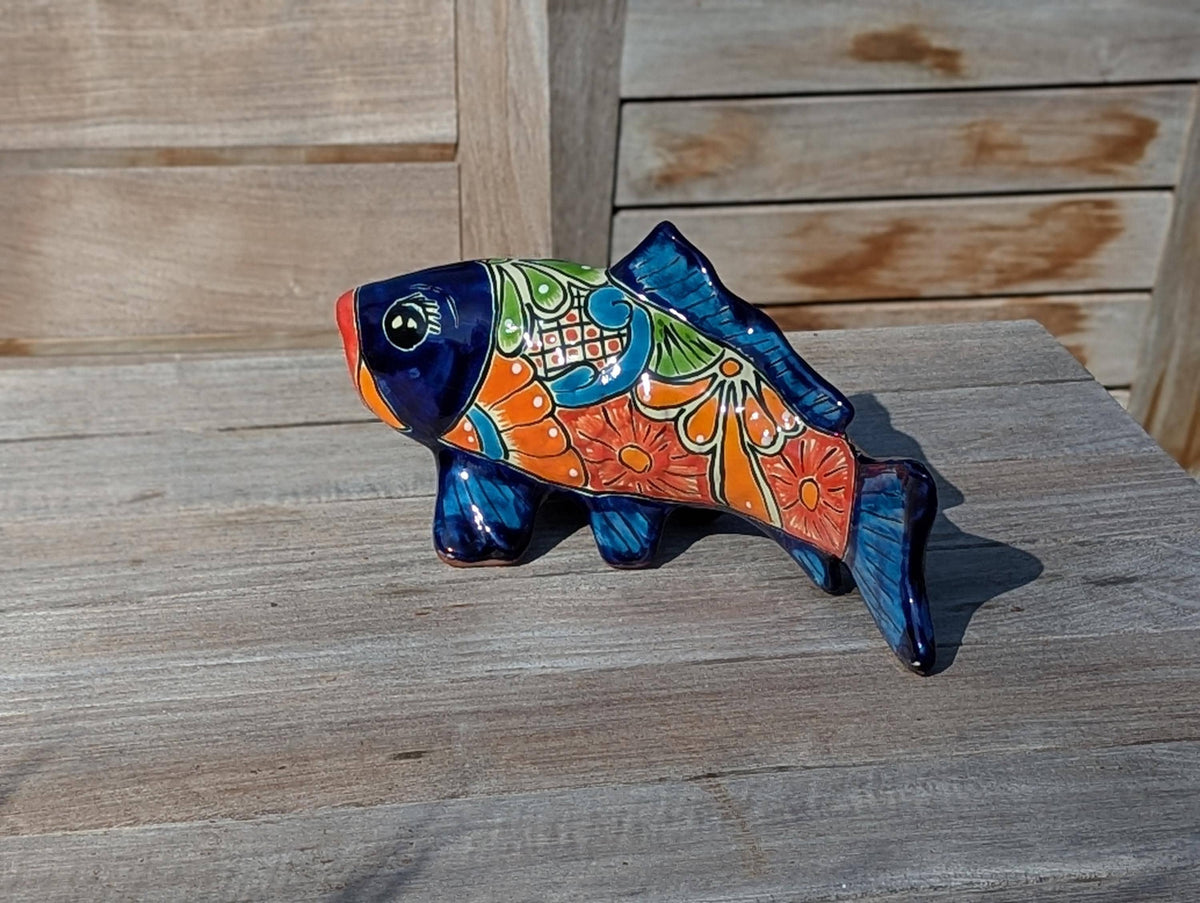 Handmade Talavera Fish, Mexican Pottery Decor