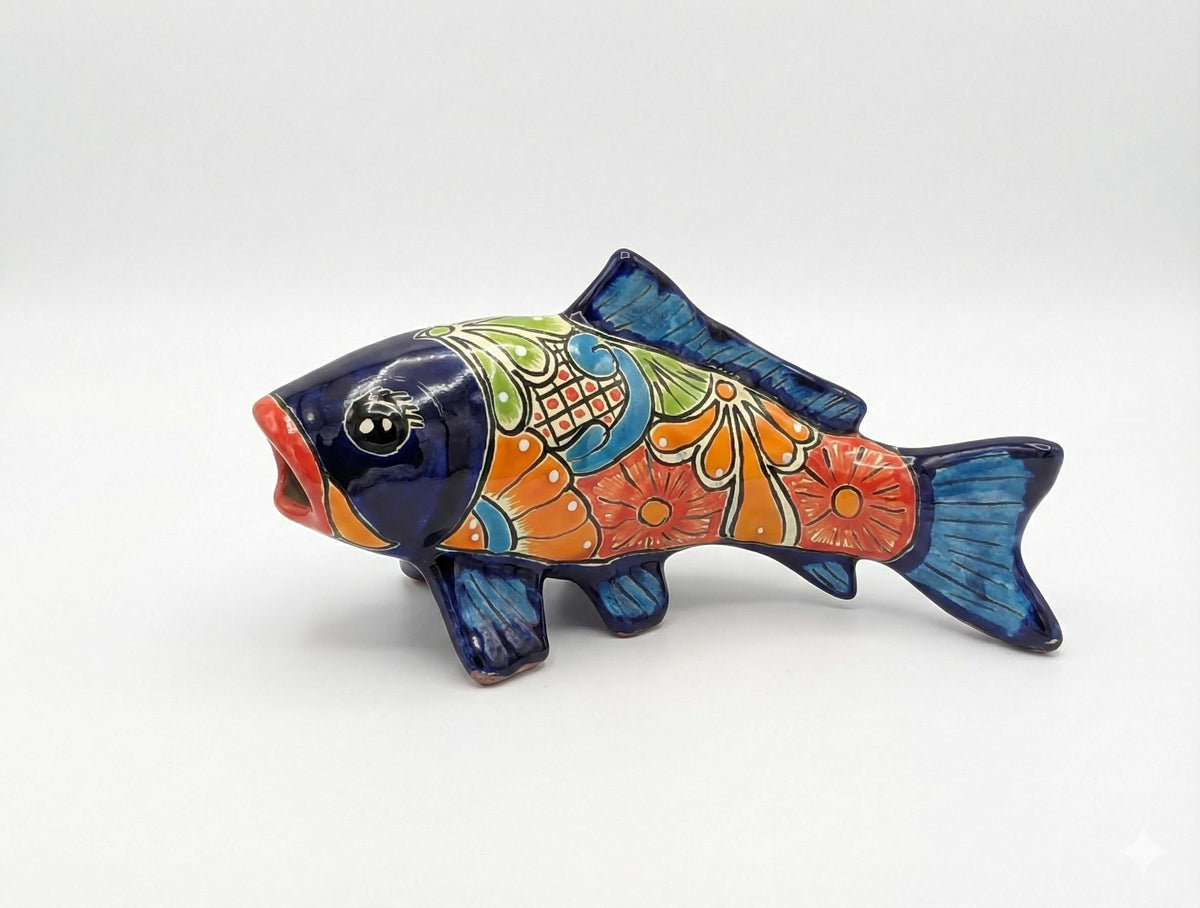 Handmade Talavera Fish, Mexican Pottery Decor