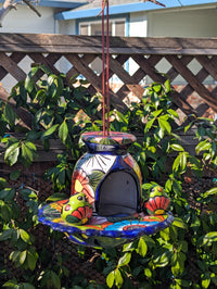 Talavera Bird Feeder, Handmade Mexican Ceramic Feeding Station