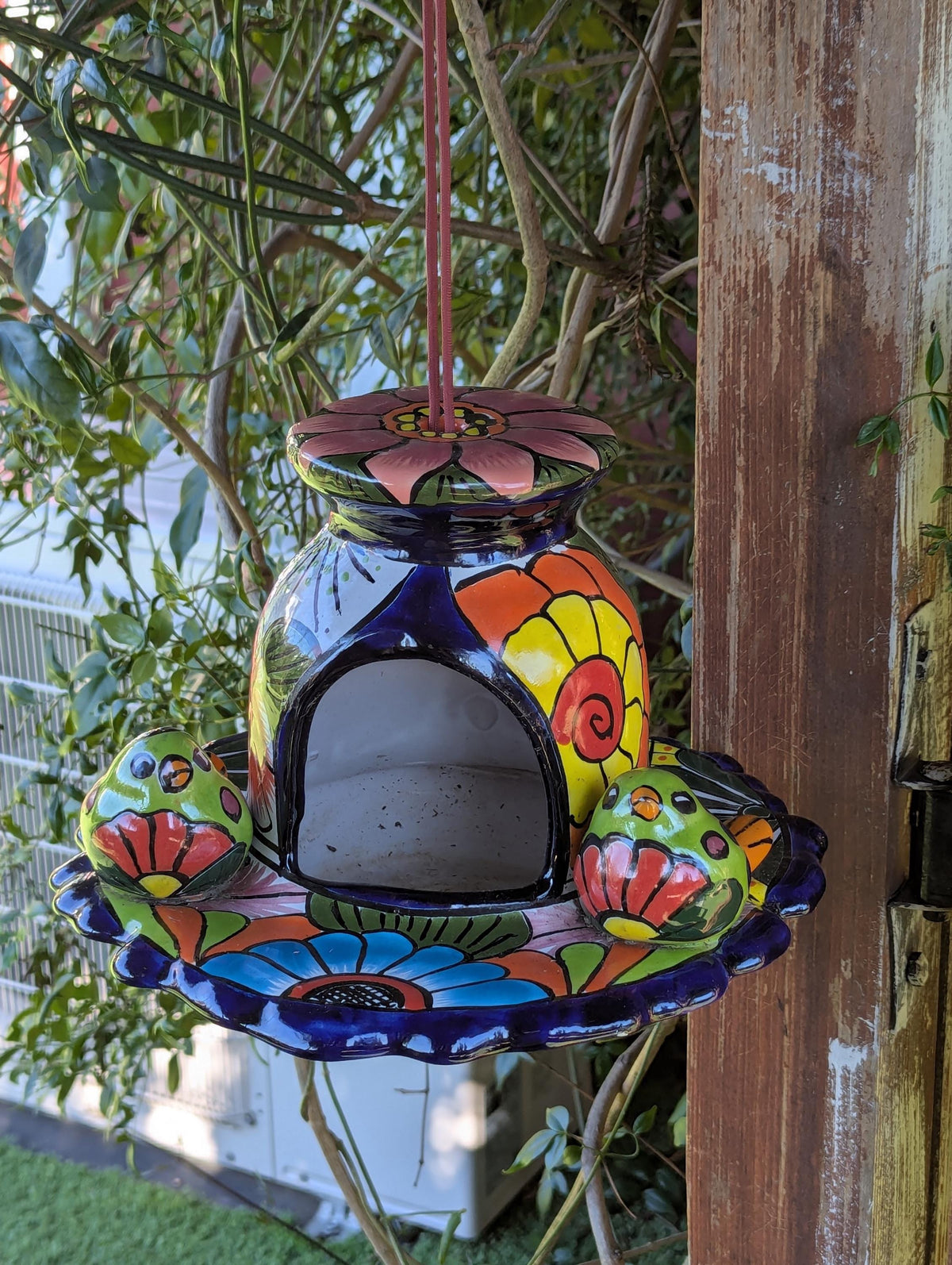 Talavera Bird Feeder, Handmade Mexican Ceramic Feeding Station