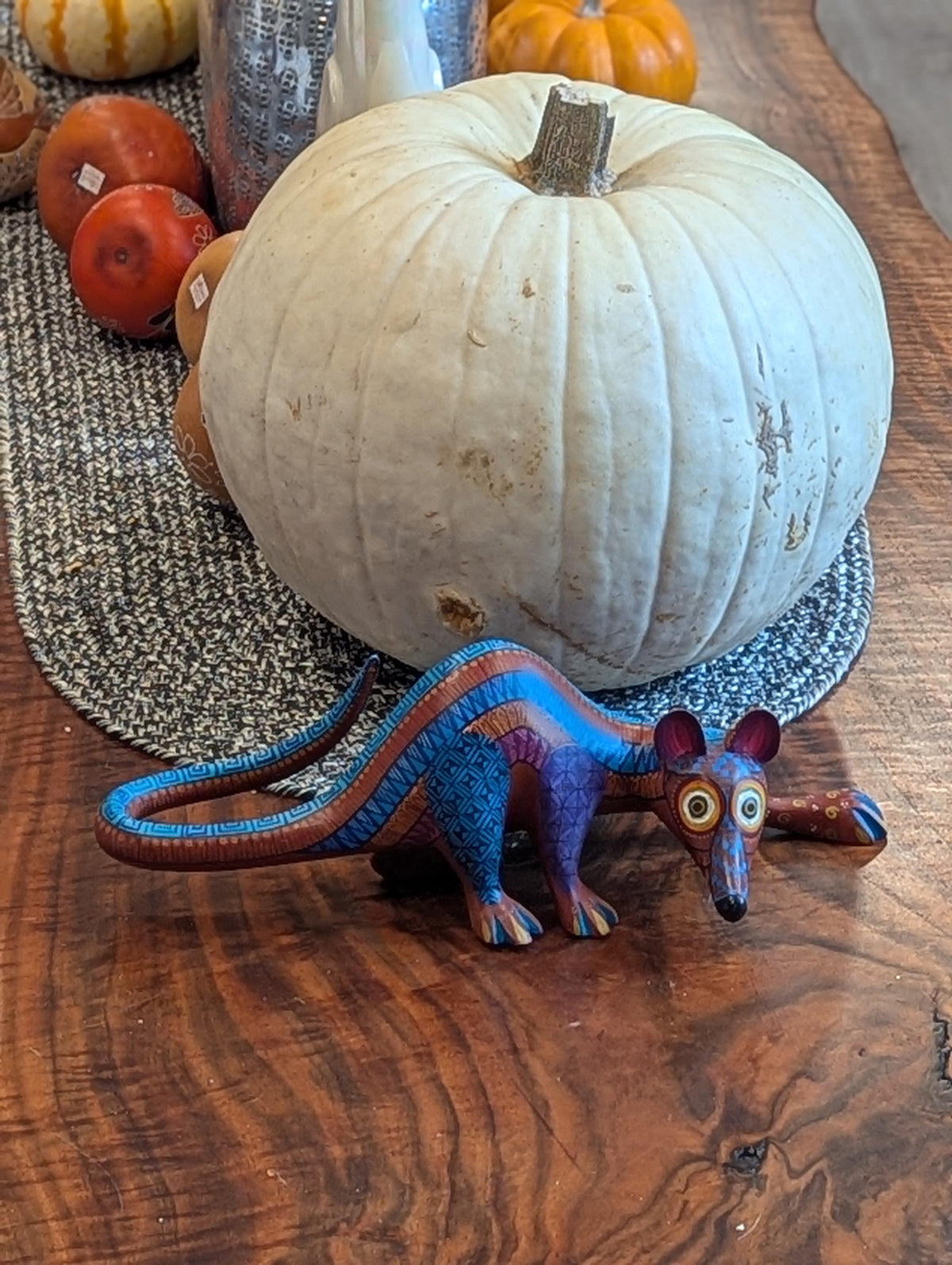 Alebrije Tarsier Figurine | Hand-Carved & Hand Painted Mexican Folk Art from Oaxaca