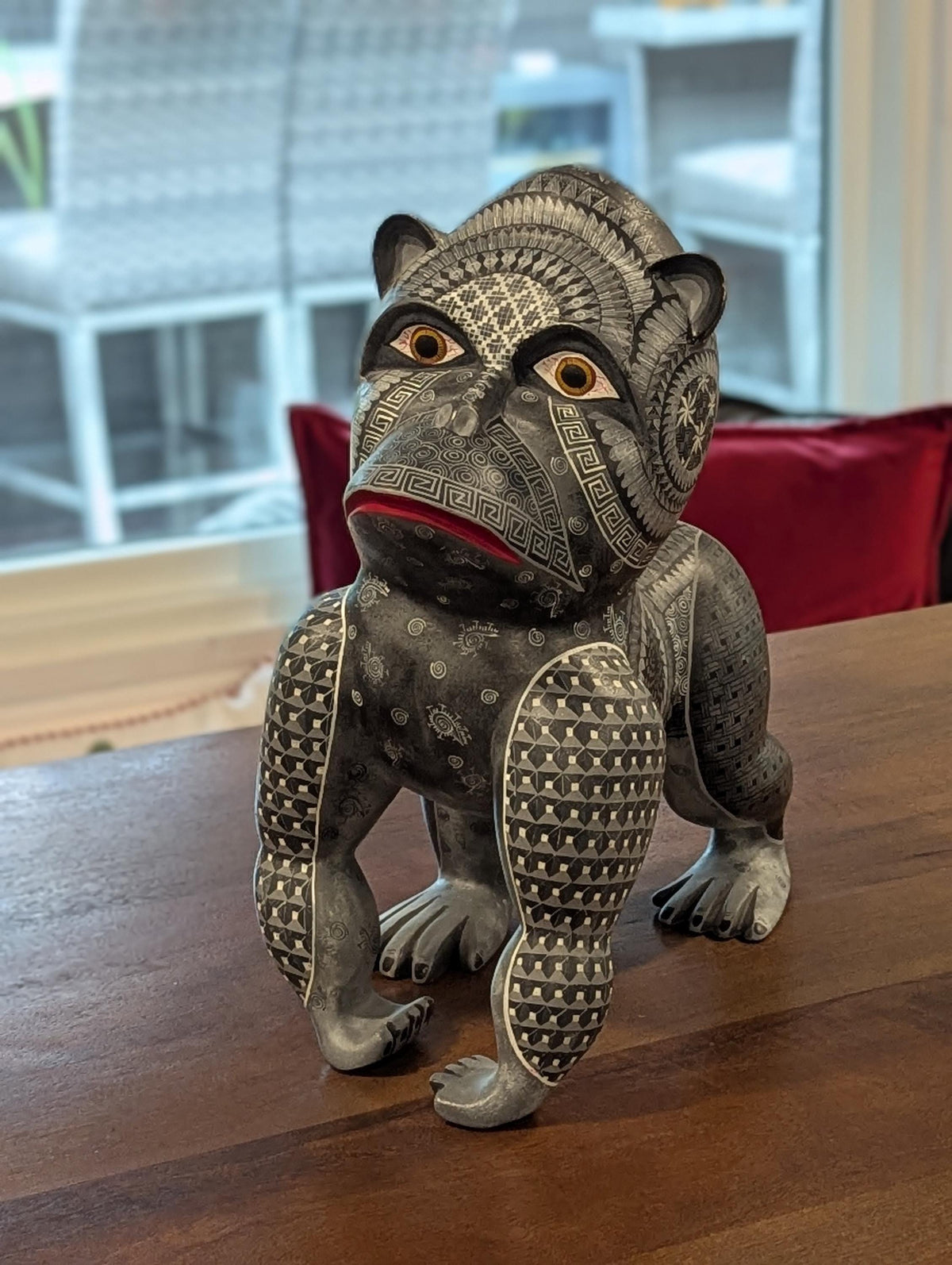 Alebrije Gorilla Figurine | Hand-Carved & Hand Painted Mexican Folk Art from Oaxaca