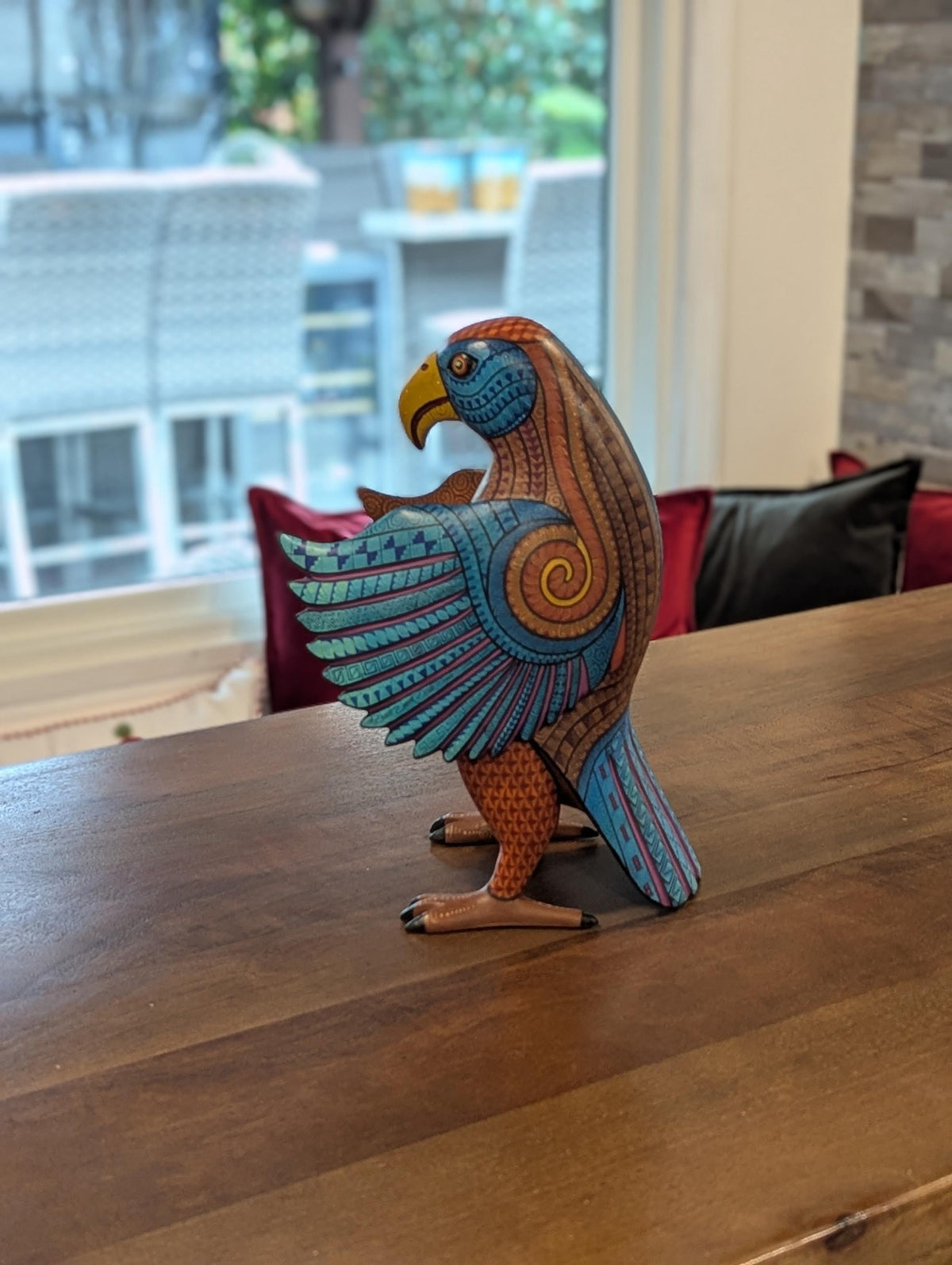 Alebrije Eagle Figurine | Hand-Carved & Hand Painted Mexican Folk Art from Oaxaca