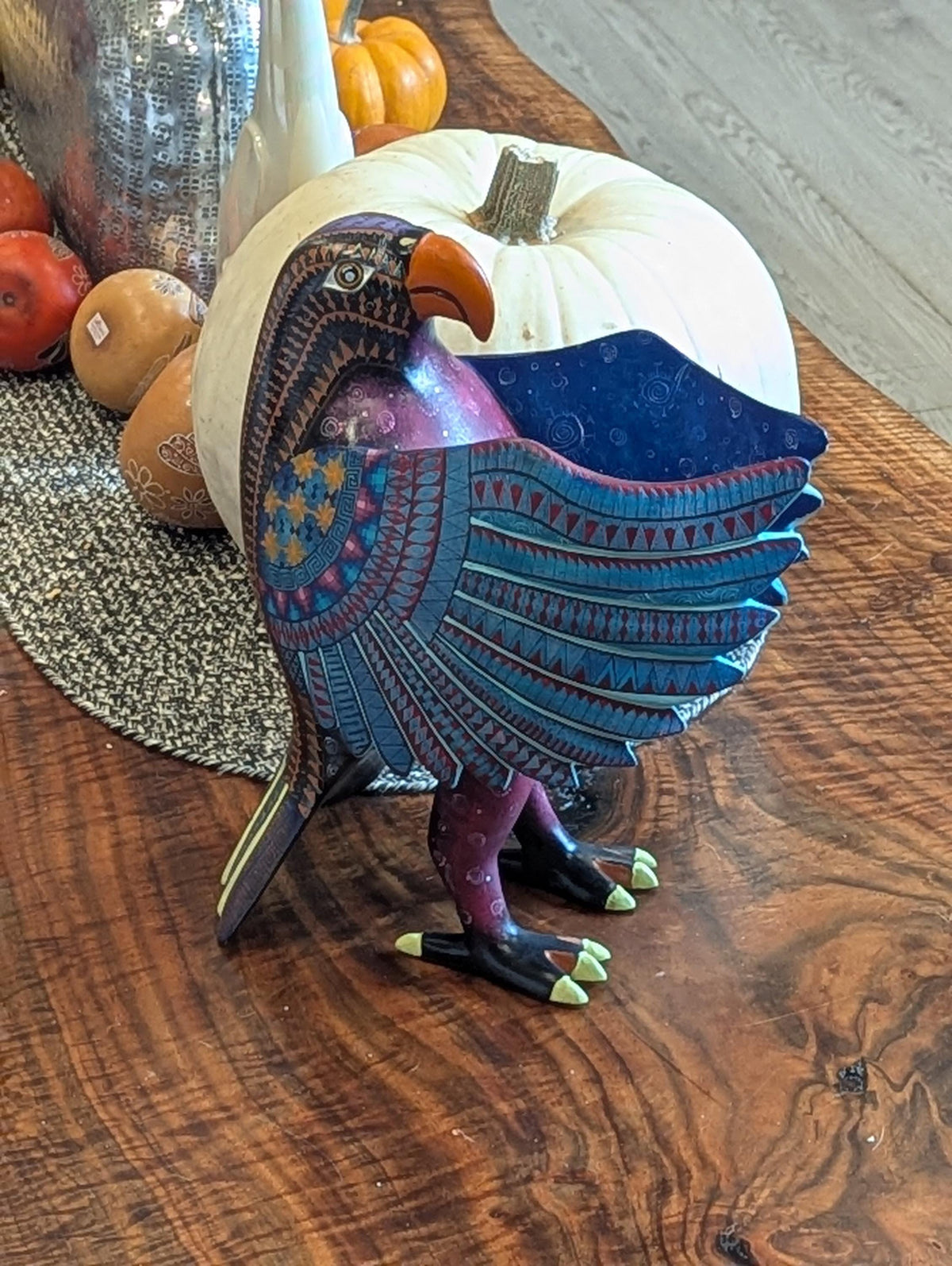 Alebrije Eagle Figurine | Hand-Carved & Hand Painted Mexican Folk Art from Oaxaca
