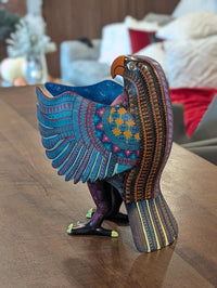 Alebrije Eagle Figurine | Hand-Carved & Hand Painted Mexican Folk Art from Oaxaca