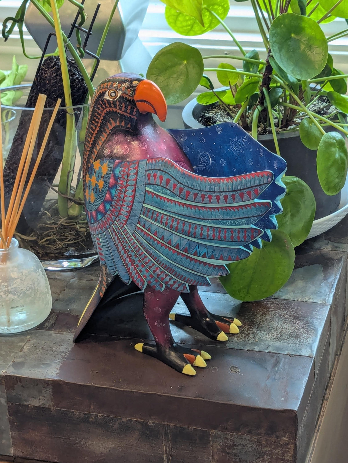 Alebrije Eagle Figurine | Hand-Carved & Hand Painted Mexican Folk Art from Oaxaca