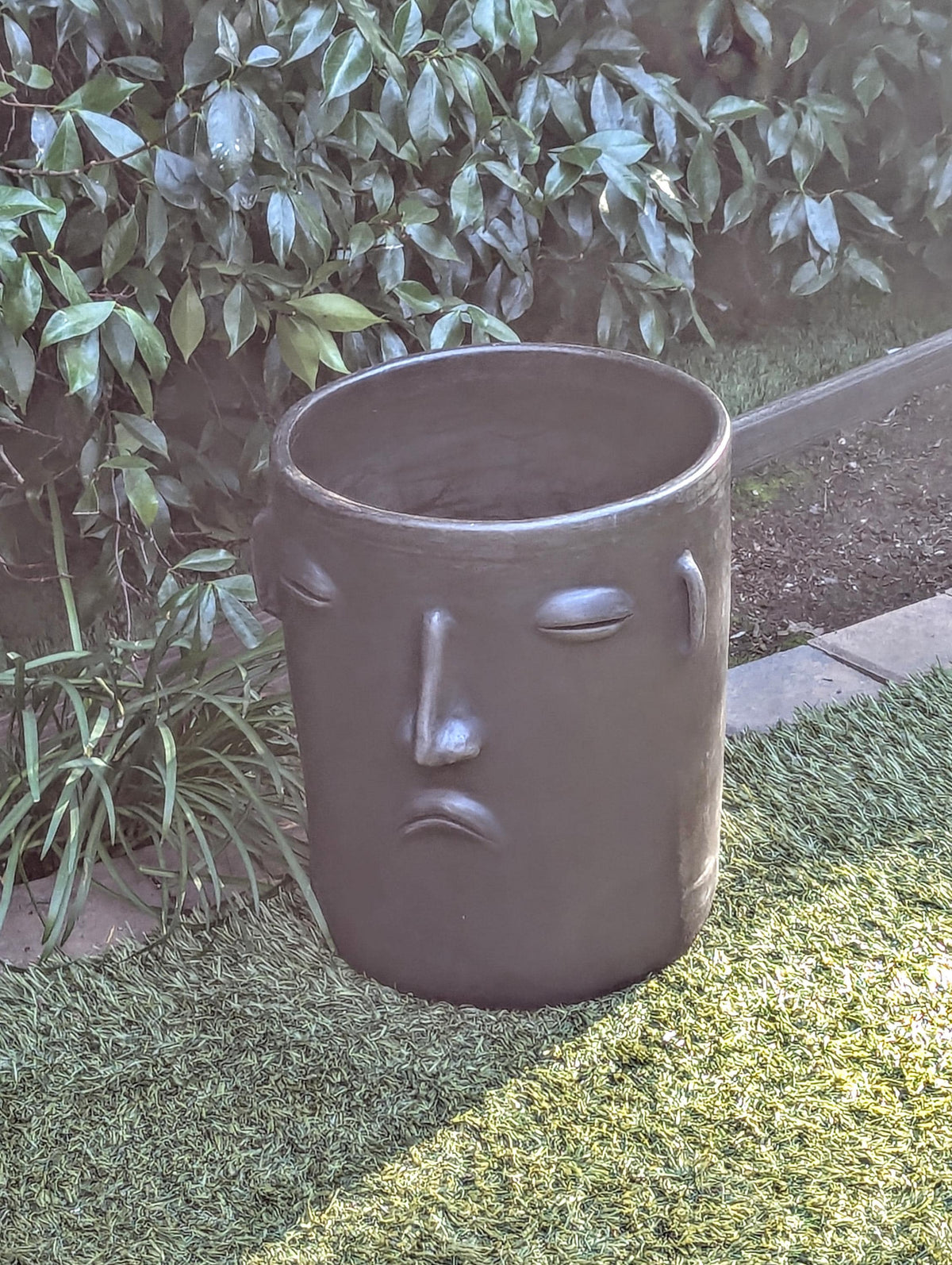 Sad Face Planter | Handmade Mexican Pottery | Artisan Flower Pot Home Decor