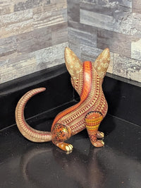 Alebrije Chihuahua Figurine | Hand-Carved & Hand Painted Mexican Folk Art from Oaxaca