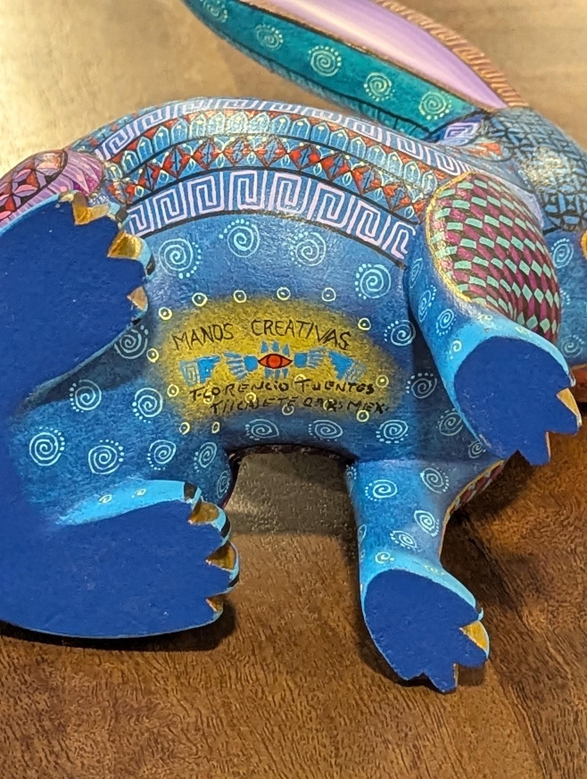 Alebrije Rabbit Figurine | Hand-Carved & Hand Painted Mexican Folk Art from Oaxaca