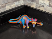Alebrije Tarsier Figurine | Hand-Carved & Hand Painted Mexican Folk Art from Oaxaca