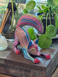 Alebrije Skunk Figurine | Hand-Carved & Hand Painted Mexican Folk Art from Oaxaca