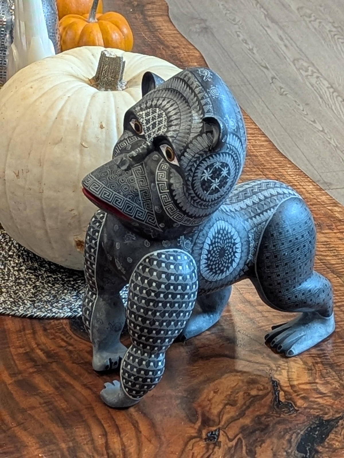 Alebrije Gorilla Figurine | Hand-Carved & Hand Painted Mexican Folk Art from Oaxaca