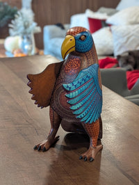 Alebrije Eagle Figurine | Hand-Carved & Hand Painted Mexican Folk Art from Oaxaca