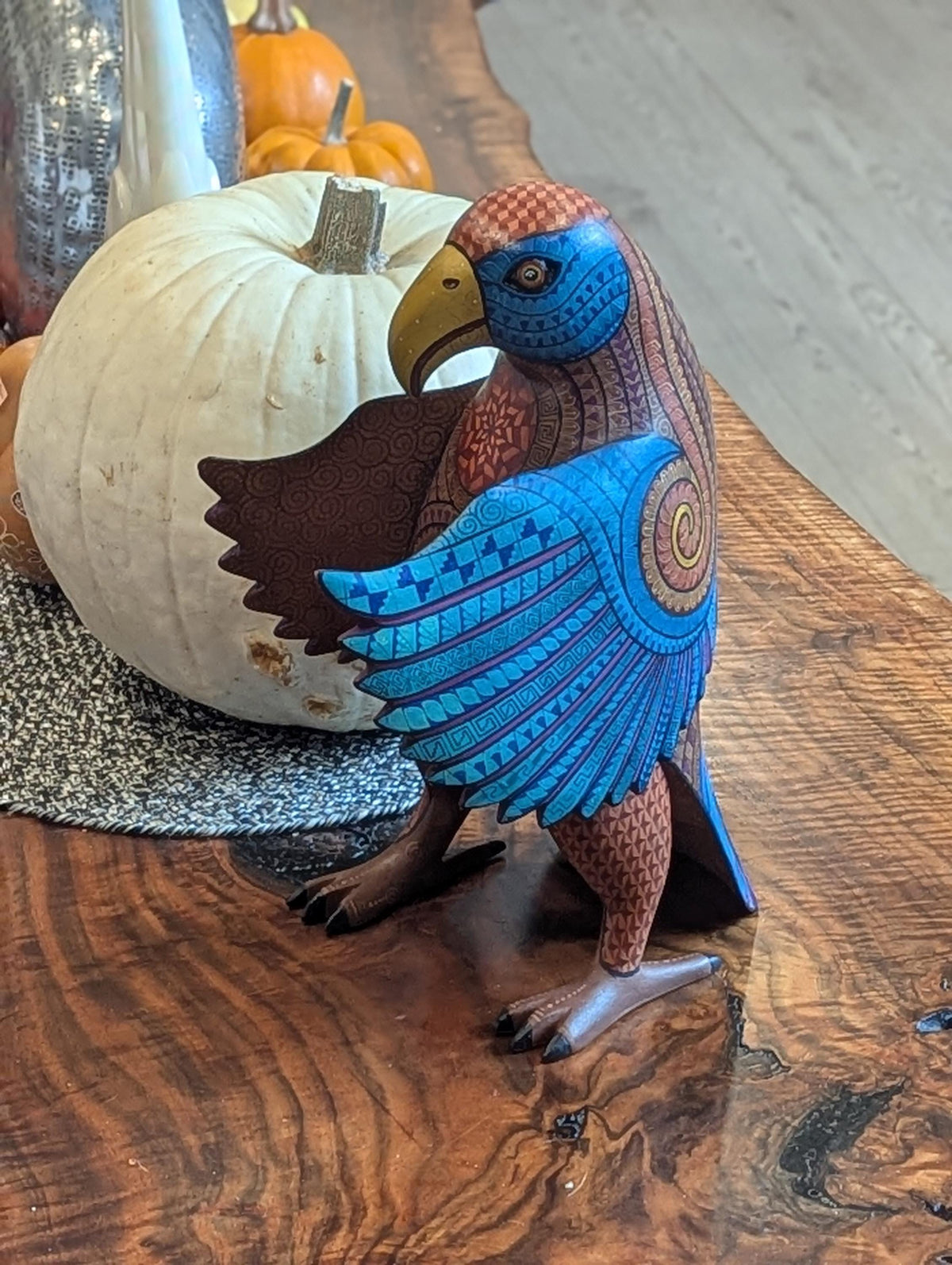 Alebrije Eagle Figurine | Hand-Carved & Hand Painted Mexican Folk Art from Oaxaca